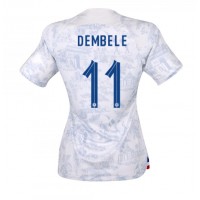 Frankrike Ousmane Dembele #11 Fotballklær Bortedrakt Dame VM 2022 Kortermet
